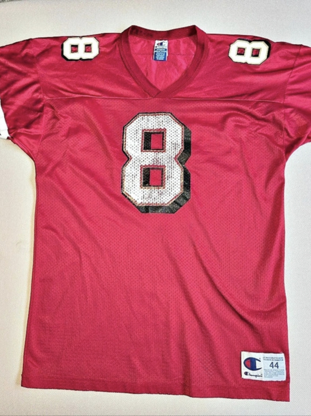 San Francisco 49ers #8 Steve Young Jersey Size 44 Champion Authentic Vintage